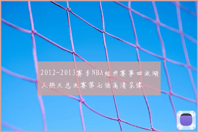 2012-2013赛季NBA经典赛事回放湖人热火总决赛第七场高清录像