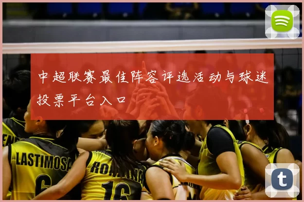 中超联赛最佳阵容评选活动与球迷投票平台入口