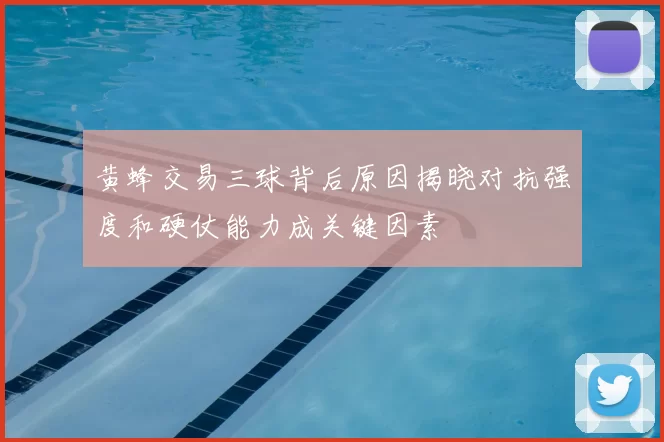 黄蜂交易三球背后原因揭晓对抗强度和硬仗能力成关键因素
